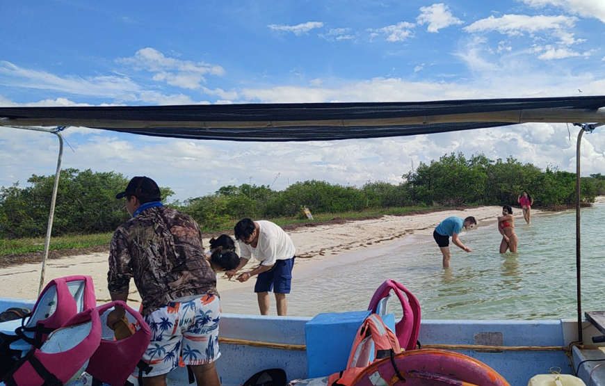 Excursión a LAS COLORADAS y paseo de 2 horas en Lancha en Ría Lagartos