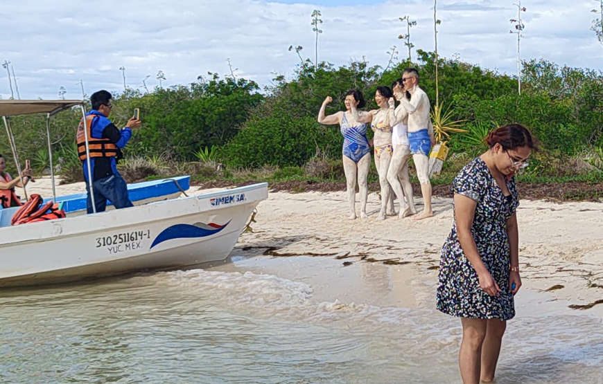 Excursión a LAS COLORADAS y paseo de 2 horas en Lancha en Ría Lagartos