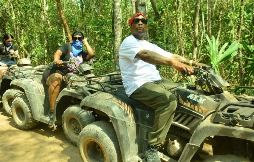 Tour Aventura ATV, Tirolesa, Cenote y Paseo a Caballo en la Selva Maya